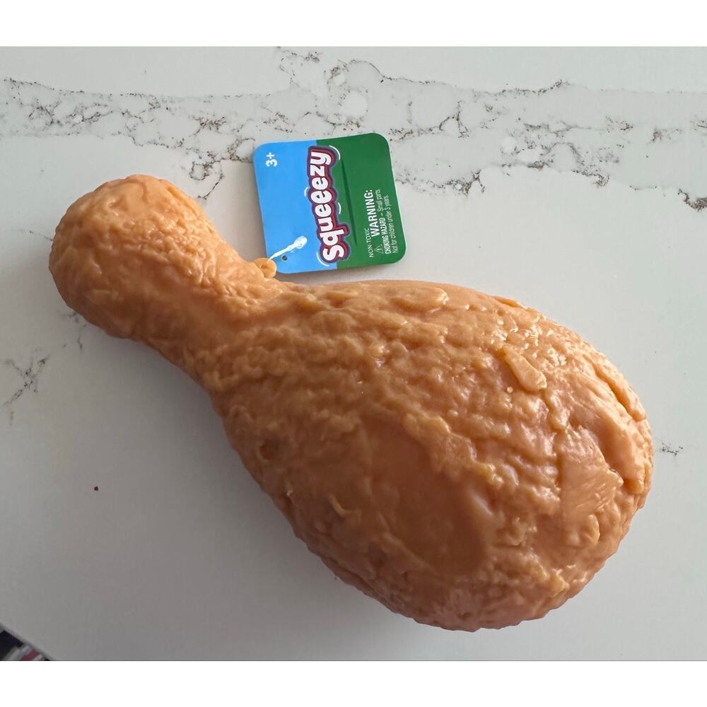 Toymendous Squishy Fried Chicken Squeezy Jumbo Stress Reliever Toy Fidget - RARE